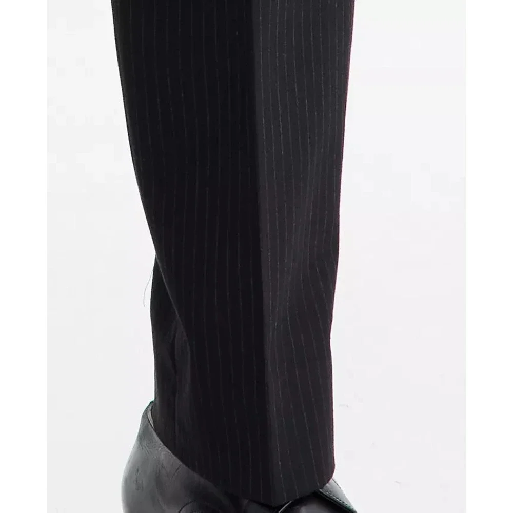 Nautica Men's Modern Stretch Dress‎ Pants Striped Black 36Wx32L D110629